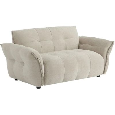 Vente-unique Canapé 2 Places en Tissu Chinê Beige - Canapé - Publicité Vente-unique Canapé 2 Places en Tissu Chinê Beige - Canapé - Publicité