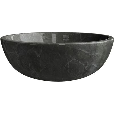 LAVINO Marmurowa Umywalka - Średnica 40cm - Czarna LAVINO Marmurowa Umywalka - Średnica 40cm - Czarna