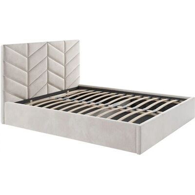 Canapé-lit Justani - Tissu texturé - Crème - 180x200cm Canapé-lit Justani - Tissu texturé - Crème - 180x200cm