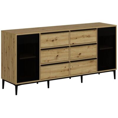 Vente-unique Natural and black Sideboard Vente-unique Natural and black Sideboard