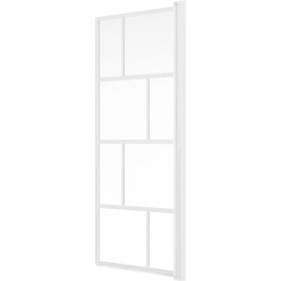 Rivanon Drehbare Duschwand - 70x140cm - Weiß Matt - Glas - Industriestil Rivanon Drehbare Duschwand - 70x140cm - Weiß Matt - Glas - Industriestil