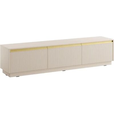 Pascal Morabito Beige Gold TV Cabinet - 3 Door MDF Pascal Morabito Beige Gold TV Cabinet - 3 Door MDF