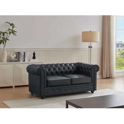 Vente-unique Canapé Chesterfield en Cuir de Buffle - 2 Places - Publicité Vente-unique Canapé Chesterfield en Cuir de Buffle - 2 Places - Publicité