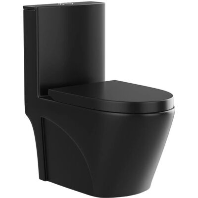 Vente-unique NAGILAM Nowoczesna ceramiczna toaleta - Spłukiwanie poziome Vente-unique NAGILAM Nowoczesna ceramiczna toaleta - Spłukiwanie poziome