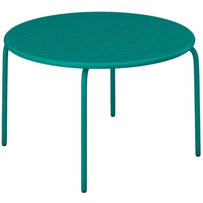 MYLIA Garden Collection Runder Metalltisch - Blaugrün - Gartentisch 110cm MYLIA Garden Collection Runder Metalltisch - Blaugrün - Gartentisch 110cm