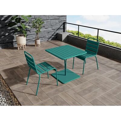 Table de jardin MIRMANDE - Bleu pato - 80cm - Mobilier d'extérieur - Publicité Table de jardin MIRMANDE - Bleu pato - 80cm - Mobilier d'extérieur - Publicité