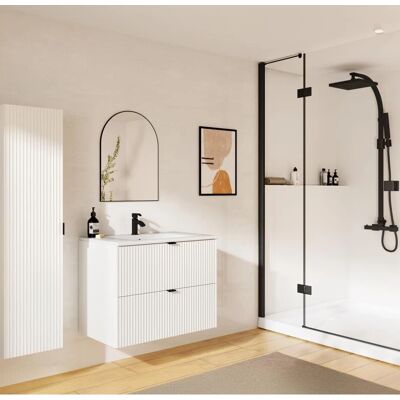 ZEVINI Bathroom Furniture Set - Textured, Soft-Close, 80cm ZEVINI Bathroom Furniture Set - Textured, Soft-Close, 80cm
