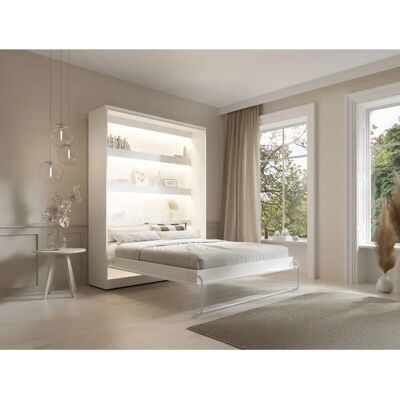 Lit escamotable RAPILI 160x200cm - Ouverture verticale manuelle - LEDs - Matelas - Publicité Lit escamotable RAPILI 160x200cm - Ouverture verticale manuelle - LEDs - Matelas - Publicité