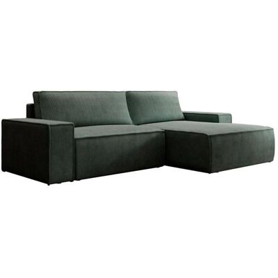 Vente-unique Canapé d'angle en velours vert - Sofa - Publicité Vente-unique Canapé d'angle en velours vert - Sofa - Publicité