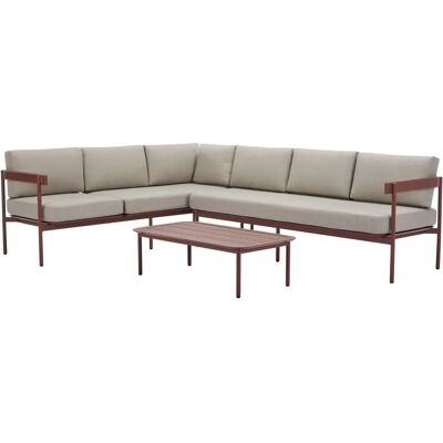 LASTON Modulares Gartenset - 6-Sitzer Ecksofa - Kaffeetisch LASTON Modulares Gartenset - 6-Sitzer Ecksofa - Kaffeetisch