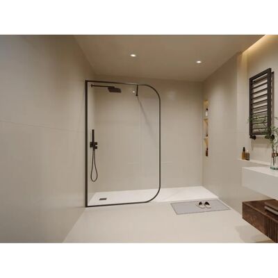 Douyano Mat Zwart 120x200cm Douchewand - Vaste Wand Douyano Mat Zwart 120x200cm Douchewand - Vaste Wand