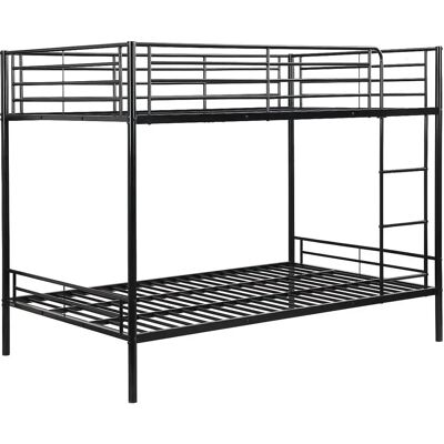 Vente-unique DUOTIS II Litera noire gain de place - 120x190 cm Vente-unique DUOTIS II Litera noire gain de place - 120x190 cm