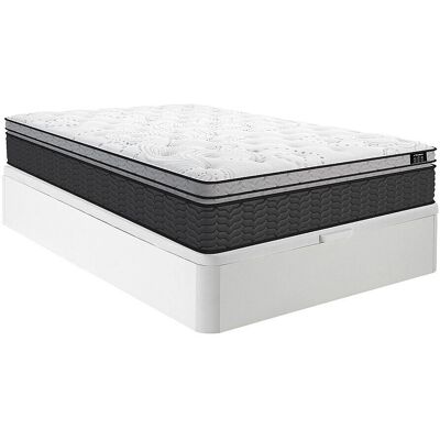 Ysmée Modernes Bettset - 140x190cm, Weiß, 30cm Topper, 600 Taschenfederkern Ysmée Modernes Bettset - 140x190cm, Weiß, 30cm Topper, 600 Taschenfederkern