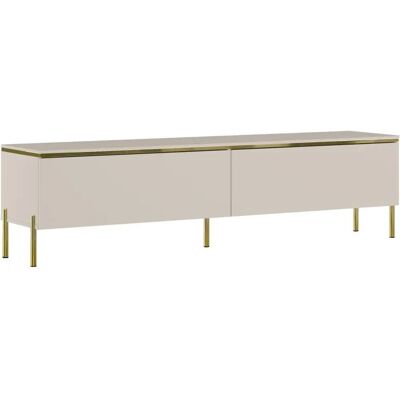 Pascal Morabito - Meuble TV Beige et Doré - Style Moderne Pascal Morabito - Meuble TV Beige et Doré - Style Moderne