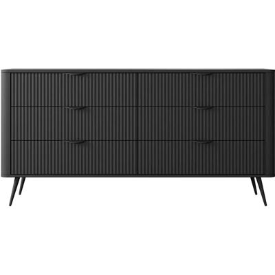 PASCAL MORABITO - ELONARIA II - Schwarz - 6 Schubladen - Chest of drawers PASCAL MORABITO - ELONARIA II - Schwarz - 6 Schubladen - Chest of drawers