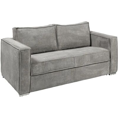 Vente-unique Loreto Canapé Convertible Velours Gris Clair 3 Places - Sofá lit - Publicité Vente-unique Loreto Canapé Convertible Velours Gris Clair 3 Places - Sofá lit - Publicité