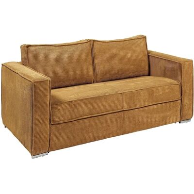 Vente-unique Loreto Samtsofa-Bett - 3-Sitzer, Schnelle Umwandlung Vente-unique Loreto Samtsofa-Bett - 3-Sitzer, Schnelle Umwandlung