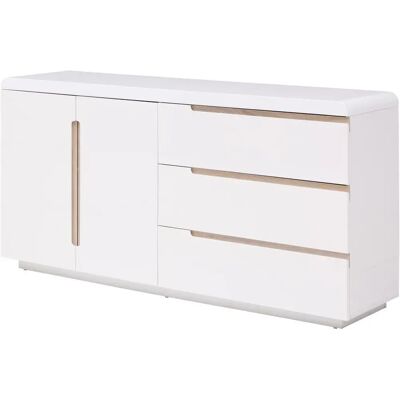 Buffet Nurini avec 2 portes et 3 tiroirs - Style contemporain - Publicité Buffet Nurini avec 2 portes et 3 tiroirs - Style contemporain - Publicité