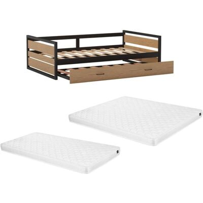 Lit BOSTON avec Nido et Matelas - Publicité Lit BOSTON avec Nido et Matelas - Publicité