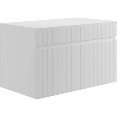Vente-unique White Suspended Bathroom Cabinet - 80cm - Satara Vente-unique White Suspended Bathroom Cabinet - 80cm - Satara