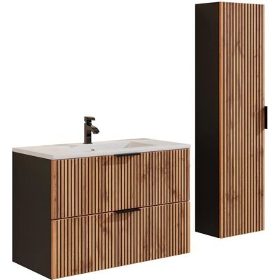 Meble łazienkowe Madela - 80cm Nowoczesny Styl Przemysłowy Meble łazienkowe Madela - 80cm Nowoczesny Styl Przemysłowy