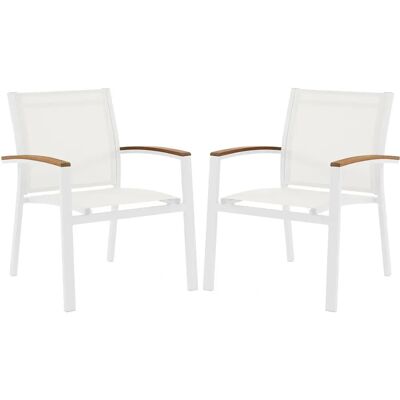 Chaises de jardin MYLIA TAIPIVAI - Empilables, Aluminium & Textilène, Résistant aux intempéries - Publicité Chaises de jardin MYLIA TAIPIVAI - Empilables, Aluminium & Textilène, Résistant aux intempéries - Publicité