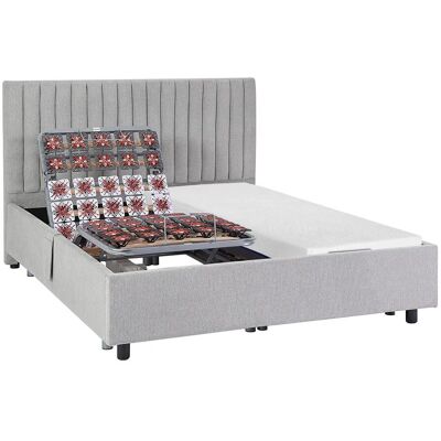 DREAMEA Elektrisch Verstellbares Bett - Memory Foam, 70x190 - Grau - Relaxfunktion DREAMEA Elektrisch Verstellbares Bett - Memory Foam, 70x190 - Grau - Relaxfunktion