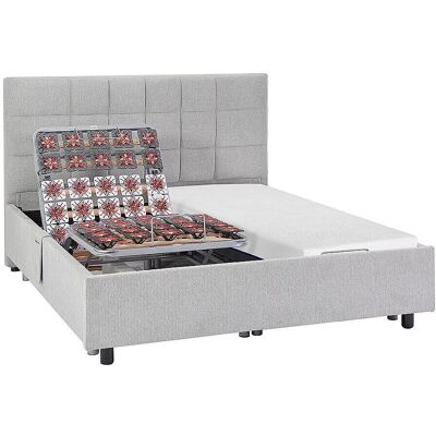 DREAMEA Elektrisches Bett mit Memory-Schaum - Grau - Elektrisch verstellbares Bett DREAMEA Elektrisches Bett mit Memory-Schaum - Grau - Elektrisch verstellbares Bett
