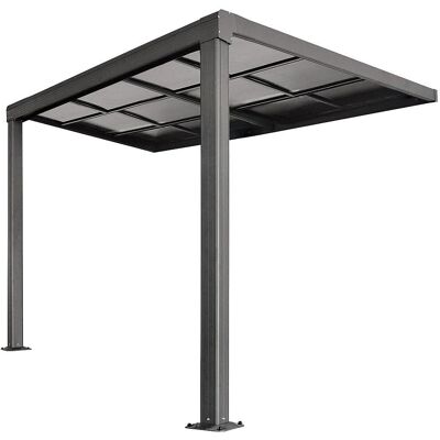 Aluminium Pergola met Schuifdak - 9 m² - Antraciet - IZEDA Aluminium Pergola met Schuifdak - 9 m² - Antraciet - IZEDA