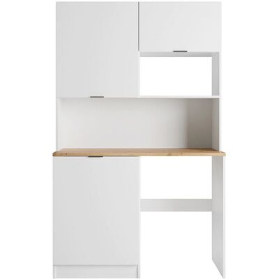 VENTE-UNIQUE - CARMEO - White - Melamine - Placard de cuisine VENTE-UNIQUE - CARMEO - White - Melamine - Placard de cuisine