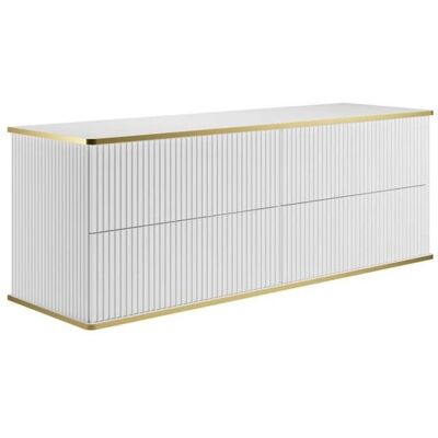 Vente-unique KELIZA Suspended White Bathroom Cabinet - 150cm Vente-unique KELIZA Suspended White Bathroom Cabinet - 150cm