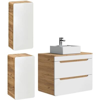 Vente-unique Aruba Bathroom Furniture Set - Suspended, 80cm Vente-unique Aruba Bathroom Furniture Set - Suspended, 80cm