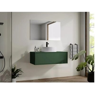 Vente-unique Green Wall-mounted Bathroom Cabinet - 94cm - TEANA II Vente-unique Green Wall-mounted Bathroom Cabinet - 94cm - TEANA II