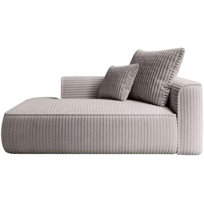 Vente-unique Hellgrauer Samt Linker Lounge - Chaise Lounge Vente-unique Hellgrauer Samt Linker Lounge - Chaise Lounge