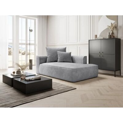 Vente-unique Modell - Samtsofa - Hellgrau - Sofa/Chaise Lounge Vente-unique Modell - Samtsofa - Hellgrau - Sofa/Chaise Lounge