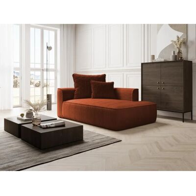Vente-unique Canapé d'angle en Velours Pineta - Chaise Longue - Publicité Vente-unique Canapé d'angle en Velours Pineta - Chaise Longue - Publicité