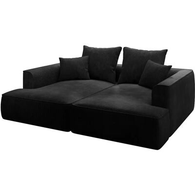 Vente-unique Vente-unique PINETA Tiefes Samt 3-Sitzer Sofa - Sofa Vente-unique Vente-unique PINETA Tiefes Samt 3-Sitzer Sofa - Sofa