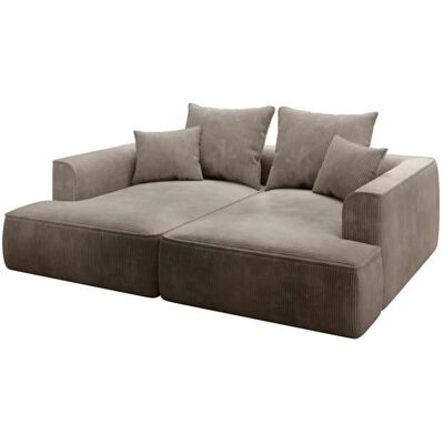 Vente-unique 3-Sitzer Sofa Velours Topo - Wohnzimmermöbel Vente-unique 3-Sitzer Sofa Velours Topo - Wohnzimmermöbel