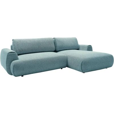 MONELIA Blau Texturierte Stoff 4-Sitzer Couch - Sofa MONELIA Blau Texturierte Stoff 4-Sitzer Couch - Sofa