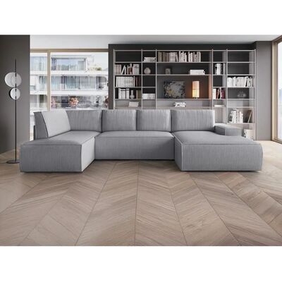 Vente-unique Amelia Grau Samtvelours 8-Sitzer Ecksofa - Schlafsofa Vente-unique Amelia Grau Samtvelours 8-Sitzer Ecksofa - Schlafsofa