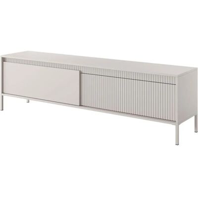 Meuble TV NURSEMA - MDF, Beige, Contemporain - 187.1cm - Publicité Meuble TV NURSEMA - MDF, Beige, Contemporain - 187.1cm - Publicité