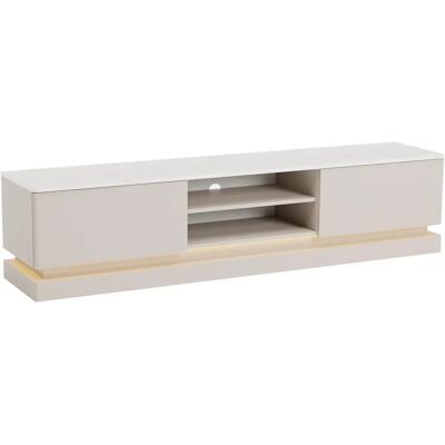 Pascal Morabito - Modernes Beige & Weiß Marmor TV-Schrank - 2 Schubladen & LEDs Pascal Morabito - Modernes Beige & Weiß Marmor TV-Schrank - 2 Schubladen & LEDs