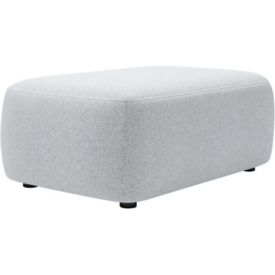 Vente-unique Hellgrauer Texturierter Stoffhocker - Pouf Vente-unique Hellgrauer Texturierter Stoffhocker - Pouf