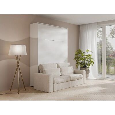 Lit escamotable RAPILI - 140x200cm - Éclairage LED - Inclut Matelas & Canapé - Style Contemporain - Publicité Lit escamotable RAPILI - 140x200cm - Éclairage LED - Inclut Matelas & Canapé - Style Contemporain - Publicité