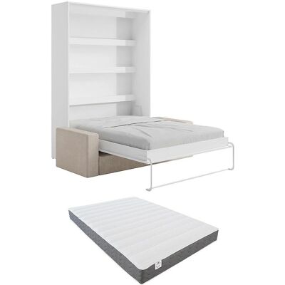 Lit escamotable RAPILI - 140x200cm - Éclairage LED - Inclut Matelas & Canapé - Style Contemporain - Publicité Lit escamotable RAPILI - 140x200cm - Éclairage LED - Inclut Matelas & Canapé - Style Contemporain - Publicité