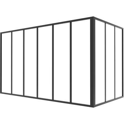 BAYVIEW Zestaw szklanych paneli narożnych z aluminium - Przegroda BAYVIEW Zestaw szklanych paneli narożnych z aluminium - Przegroda