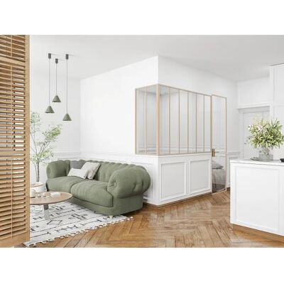 BAYVIEW - BAYVIEW Glaswand 180x130 - Natur - Aluminium BAYVIEW - BAYVIEW Glaswand 180x130 - Natur - Aluminium