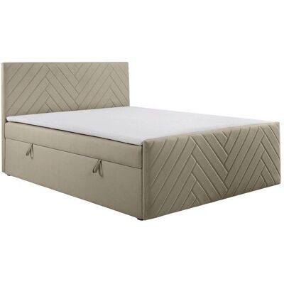 YSMÉE Komplettes Bettset mit Stauraum - 180x200 - Samtvelde Braun YSMÉE Komplettes Bettset mit Stauraum - 180x200 - Samtvelde Braun