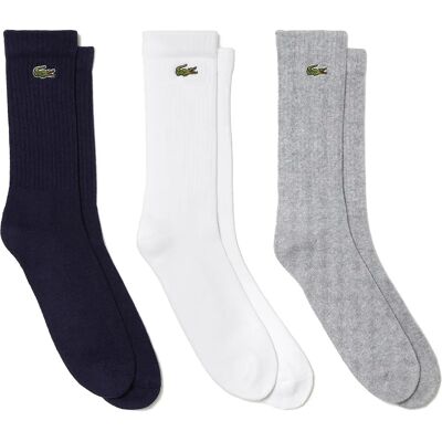 Calcetines Lacoste Classic Sport - multicolores 3 unités - Publicité Calcetines Lacoste Classic Sport - multicolores 3 unités - Publicité