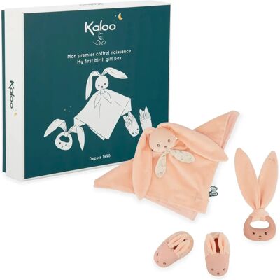 Coffret Naissance Kaloo 3 en 1 - Lapinoo, Anneau de Dentition & Chaussons - Publicité Coffret Naissance Kaloo 3 en 1 - Lapinoo, Anneau de Dentition & Chaussons - Publicité